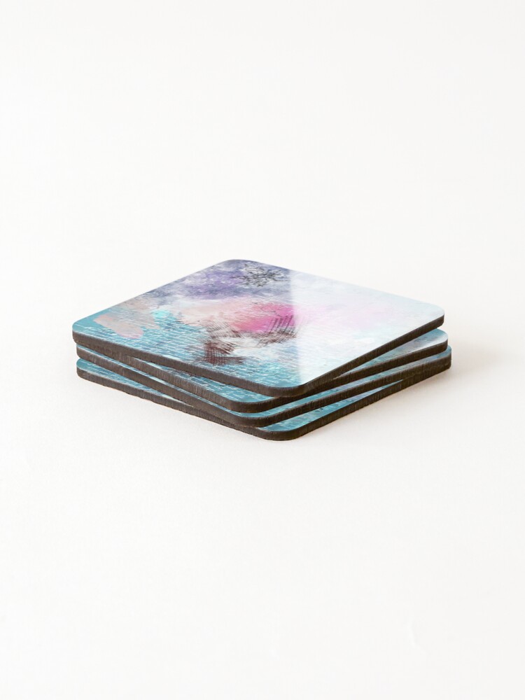 Thumbnail 4 of 5, Coasters (Set of 4), Abstract art text designed and sold by RafaelLima7.