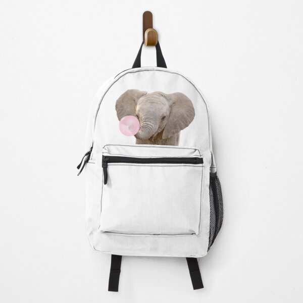 Item preview, Baby Elephant Blowing Bubble Gum Pink by Zouzounio Art designed and sold by zouzounioart.