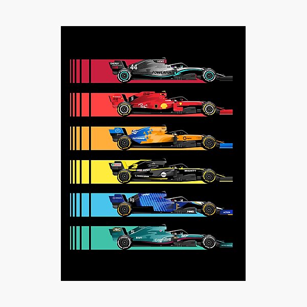 Vista previa del artículo con la obra «Coches de carreras de fórmula 2023», diseñado y vendido por Mariel  Toigo.