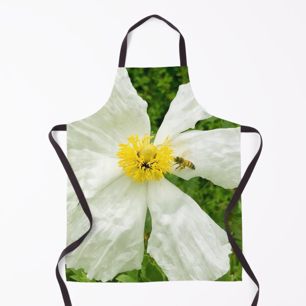 Item preview, White Wild Rose With Bee Art Photo designed and sold by DEC02.