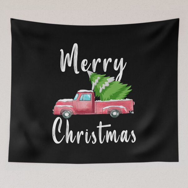Item preview, Merry Christmas Buffalo Truck Tree Red designed and sold by Bouchfashions.