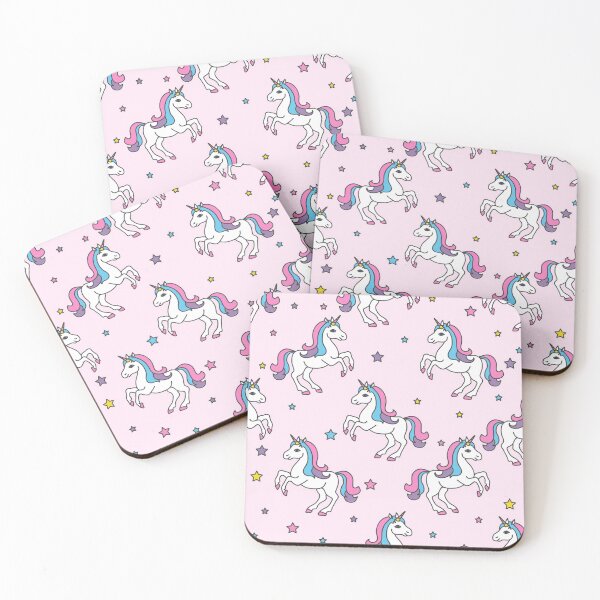 Item preview, Cute unicorns on pink background designed and sold by LarinaBeauty.