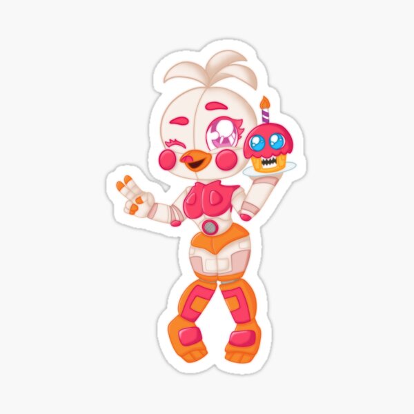 Funtime Chica Sticker for Sale by sugarysprinkles