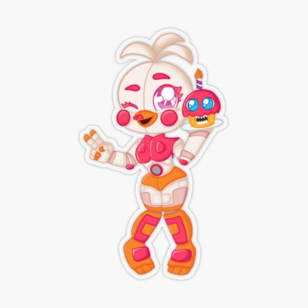 FNAF Funtime Chica Sticker for Sale by ChocolateColors