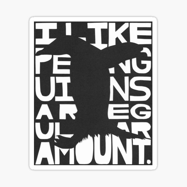 "I Like Penguins A Regular Amount." Block Small Sticker