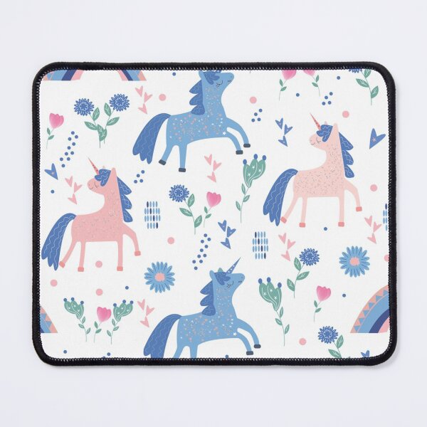 Item preview, Cute unicorns on floral background designed and sold by LarinaBeauty.