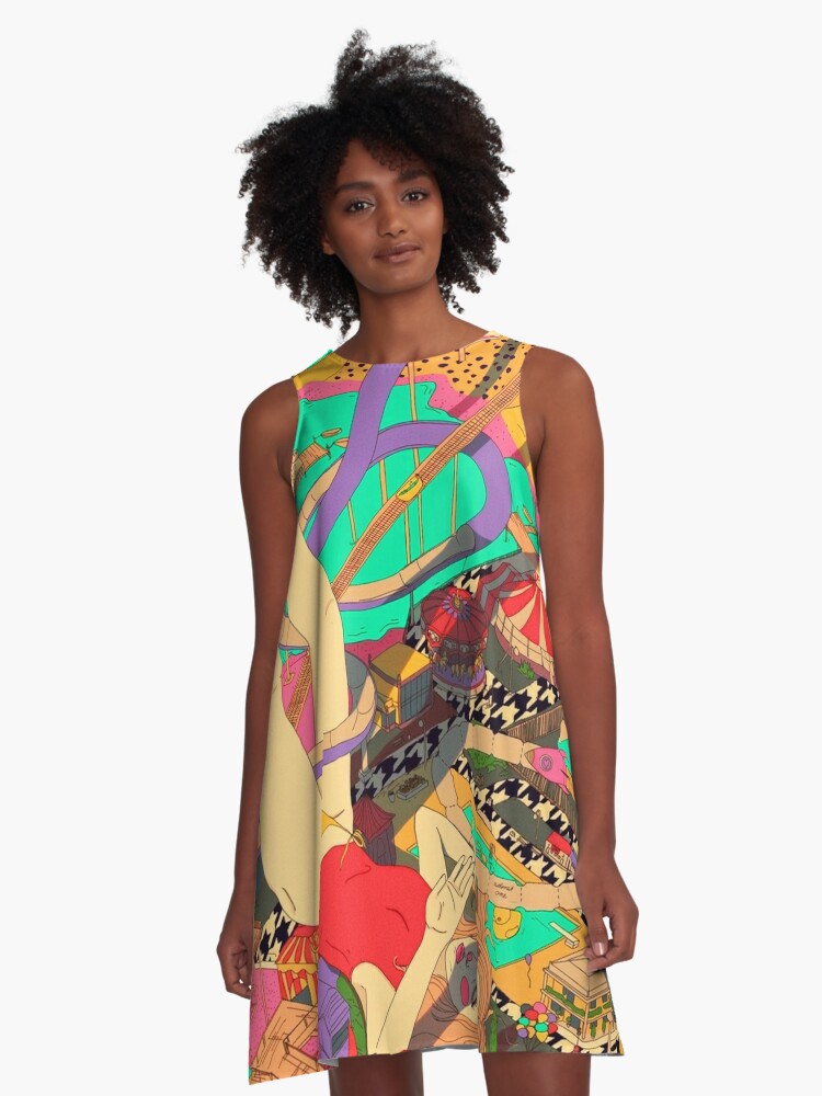 Roller coaster A Line Dress