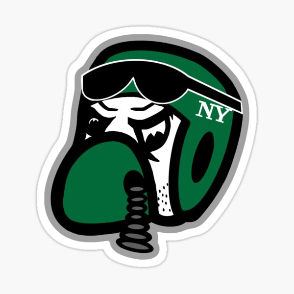 New York Jets Retro Mascot Sticker for Sale by GangGreenGear