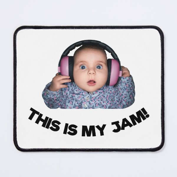 Item preview, This is my Jam! Baby with headphones (black text) designed and sold by strengthdesign.