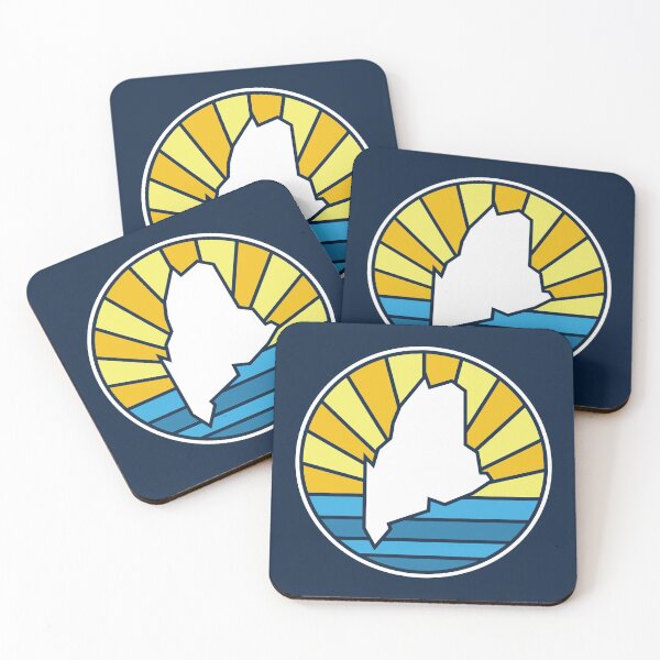 Item preview, Maine Navy Blue State ME Sunset and Water designed and sold by toutwearapparel.