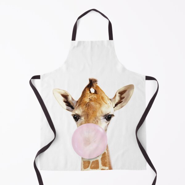Item preview, Baby Giraffe Blowing Bubble Gum Pink by Zouzounio Art designed and sold by zouzounioart.