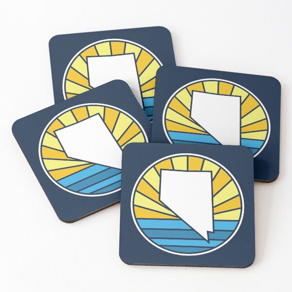 Artikelvorschau, Nevada Navy Blue State NV Sonnenuntergang und Wasser entworfen und verkauft von toutwearapparel.