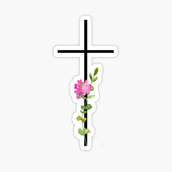 Cool Jesus Cross Gift For Men Women Funny Christia' Sticker