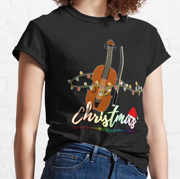 Musical Christmas instrument - Violin lights Classic T-Shirt