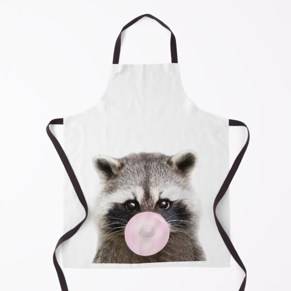 Item preview, Baby Raccoon Blowing Bubble Gum Pink by Zouzounio Art designed and sold by zouzounioart.