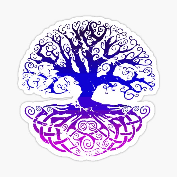 Yggdrasil the tree of life and the connection between worlds Sticker