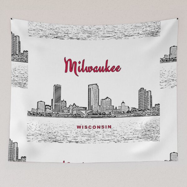 Item preview, Milwaukee, Wisconsin - Milwaukee Skyline and Landmarks designed and sold by leemcnut.