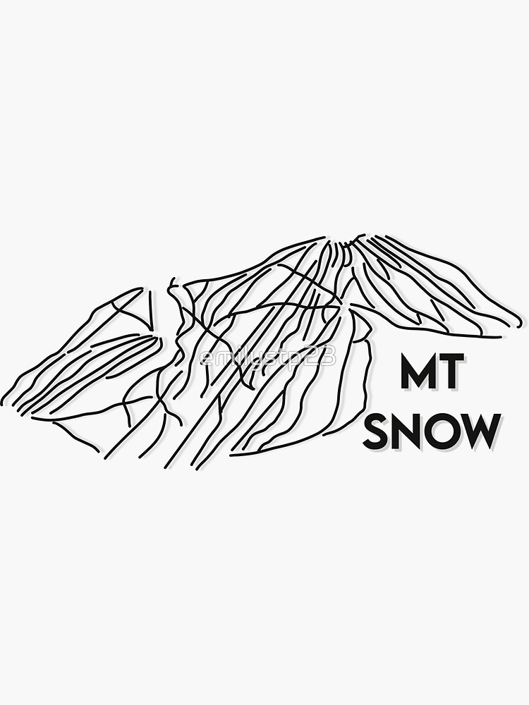 "Mt Snow VT Trail Map | Mount Snow Ski Resort Vermont" Sticker for Sale