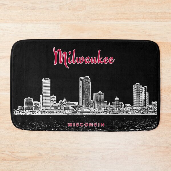 Item preview, Milwaukee, Wisconsin - Milwaukee Skyline and Landmarks (Wh) designed and sold by leemcnut.