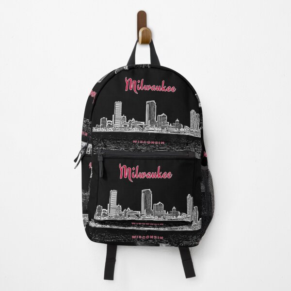 Item preview, Milwaukee, Wisconsin - Milwaukee Skyline and Landmarks (Wh) designed and sold by leemcnut.
