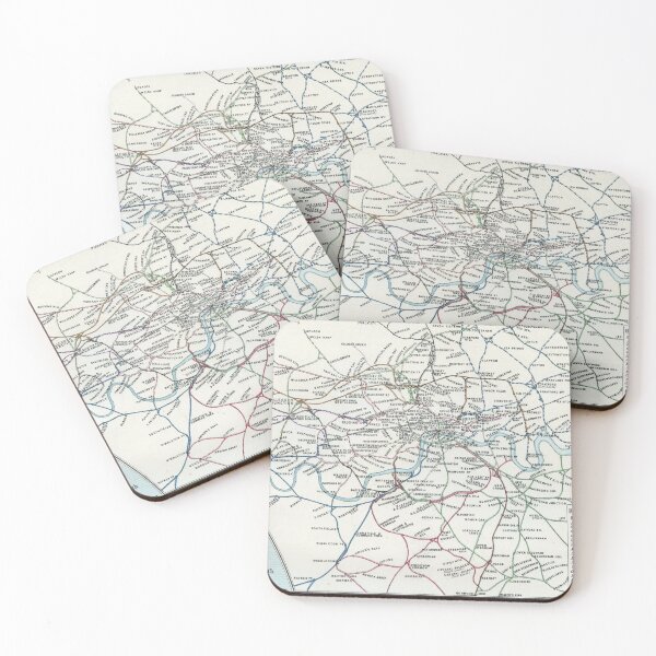 Item preview, Vintage London Railway Map designed and sold by royalblewitup.