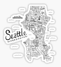 Seattle Map Sticker