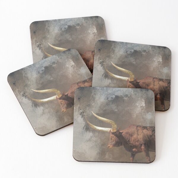 Item preview, Brown Longhorn Cow Two designed and sold by Elisabeth Lucas.