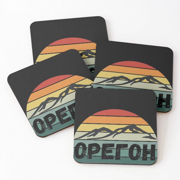Item preview, Russian Language Oregon Retro Stripe Sunset Distressed Cyrillic Letters designed and sold by EdenLiving.