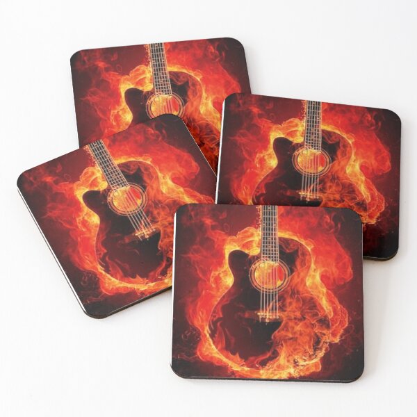 Item preview, Burning Guitar - Hot Music Trend Gift Ideas on Apparel and Decor. designed and sold by lduke47.