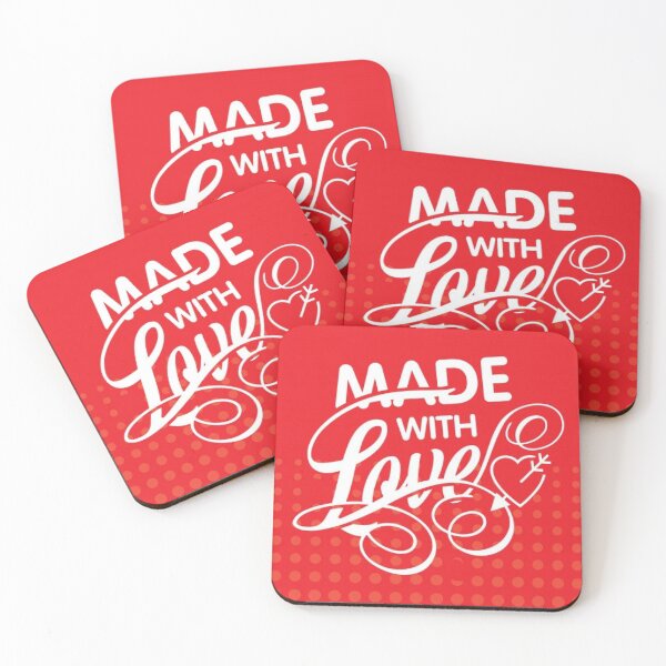 Item preview, Made With Love. Red With White Letters Gifts For Those You Love. designed and sold by lduke47.