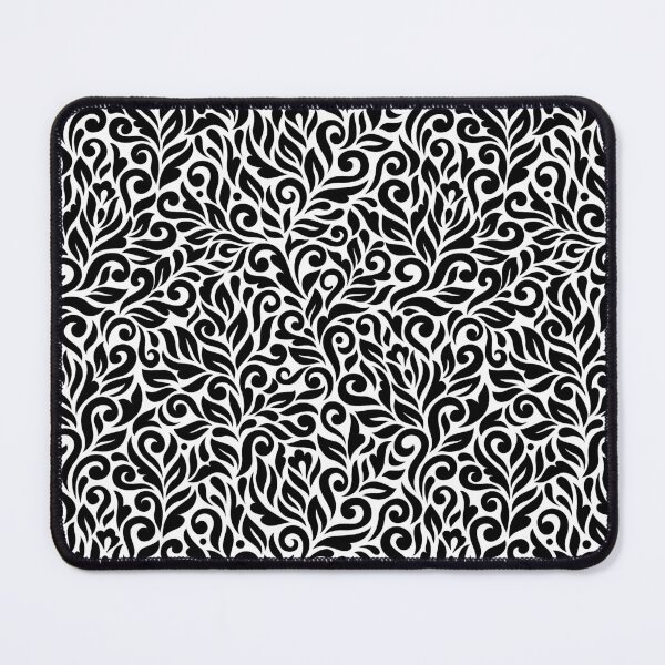 Item preview, Seamless Pattern of abstract leaf black and white designed and sold by arteesketch.
