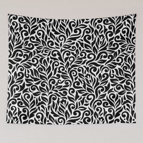 Item preview, Seamless Pattern of abstract leaf black and white designed and sold by arteesketch.