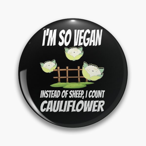 Item preview, I'm So Vegan I Don't Count Sheep, I Count Cauliflower designed and sold by nanogarbanzo.