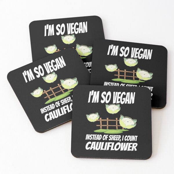 Item preview, I'm So Vegan I Don't Count Sheep, I Count Cauliflower designed and sold by nanogarbanzo.