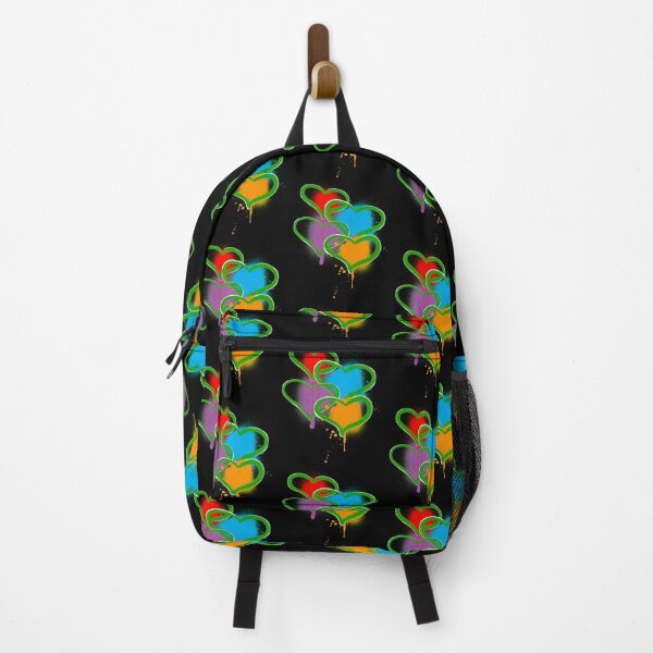 Item preview, Green Graffiti Drippy Hearts Red Blue Purple Orange designed and sold by that5280lady.