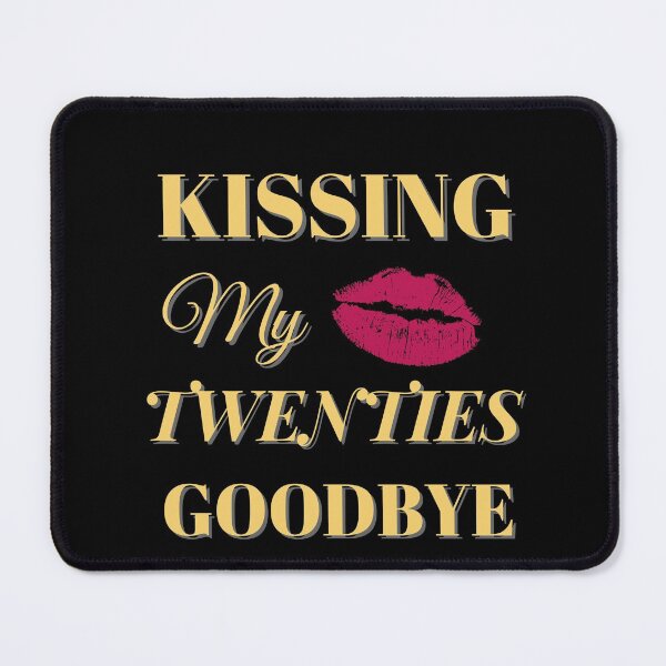 Item preview, Kissing my twenties 20s goodbye | Birthday gift for turning 30 | Black and gold Masquerade designed and sold by subtleday.