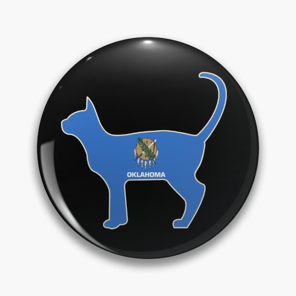Item preview, State of Oklahoma Flag for Cat Lovers (Black) designed and sold by Gsallicat.