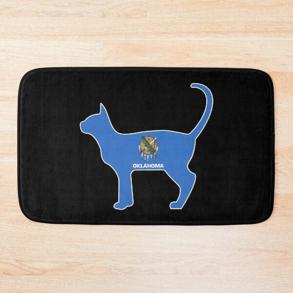 Item preview, State of Oklahoma Flag for Cat Lovers (Black) designed and sold by Gsallicat.