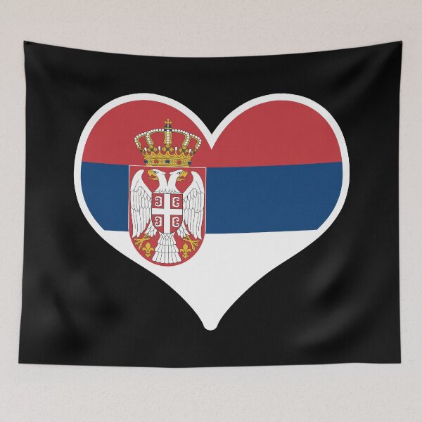 Item preview, Serbia Flag Heart designed and sold by PKHalford.