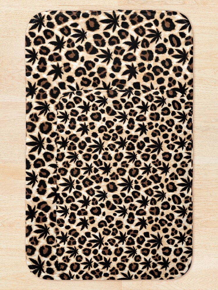Alternate view of Gold Leopard Bath Mat