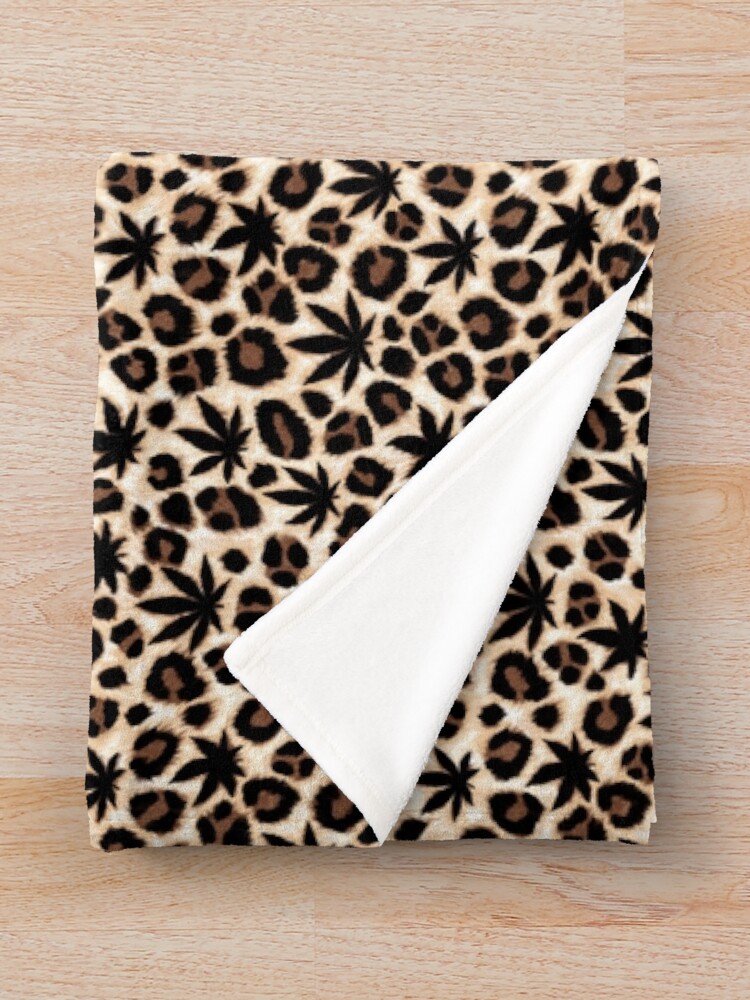 Thumbnail 3 of 6, Throw Blanket, Gold Leopard designed and sold by Skyvora.