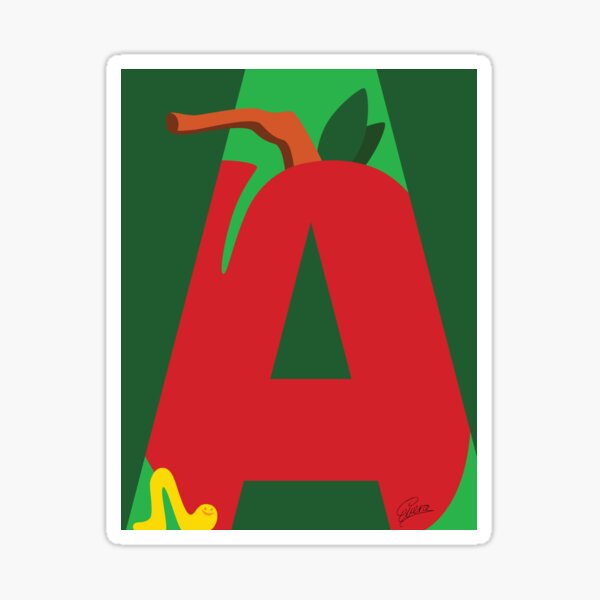 A is for Apple Sticker