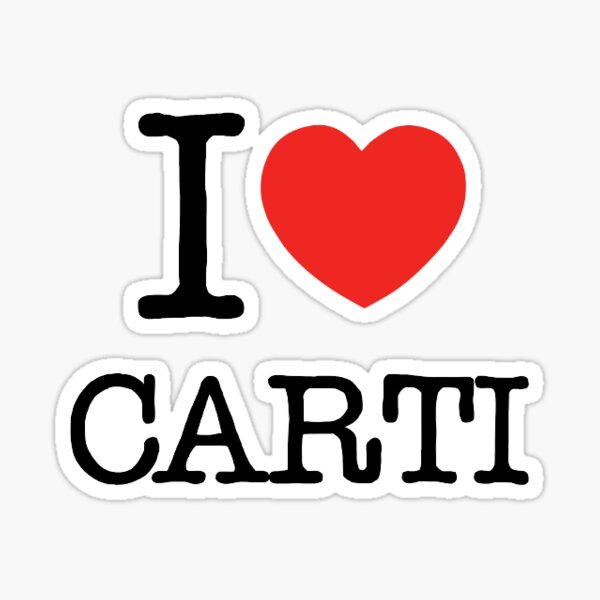 Item preview, I Love Carti Sticker | Playboi Carti Fan Art | Hip-Hop Music Sticker for Laptops, Water Bottles, and More designed and sold by Vamp-Fashion.
