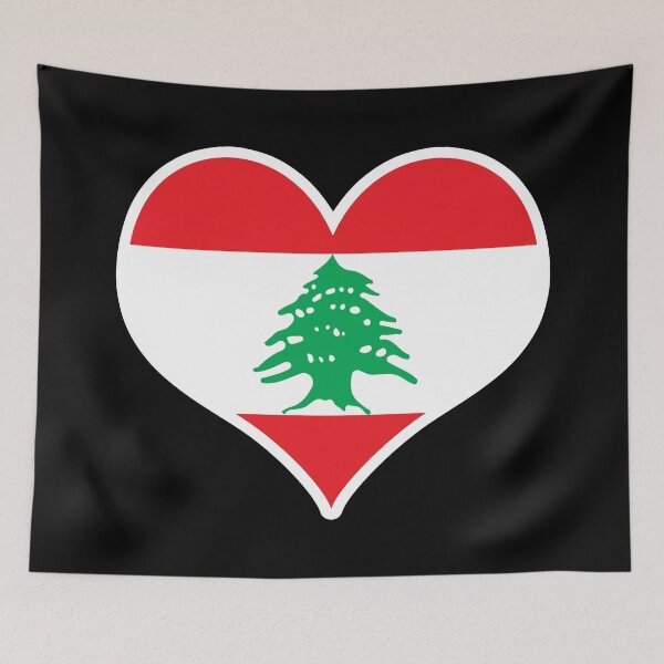 Item preview, Lebanon Flag Heart designed and sold by PKHalford.