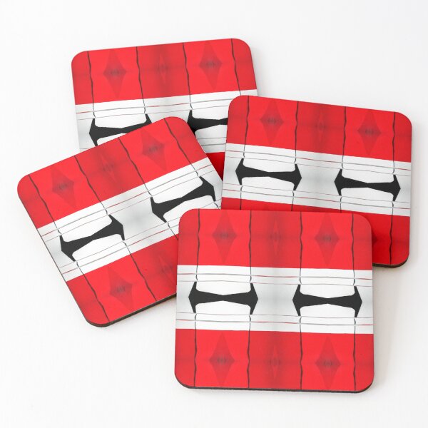Item preview, Red 0123 Set -- bold diamond shapes and bands designed and sold by PetraTrimmelArt.