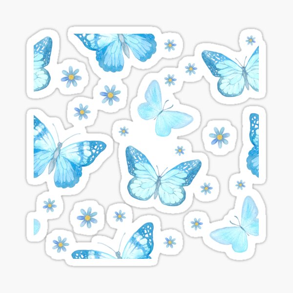 Item preview, Blue Butterflies Watercolor designed and sold by PetsandBeyond.