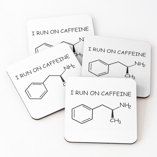 Item preview, I Run On Caffeine - Dextroamphetamine  designed and sold by comicwithout.