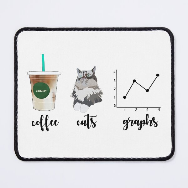 Item preview, Coffee Cats and Graphs designed and sold by bcbayay designs.