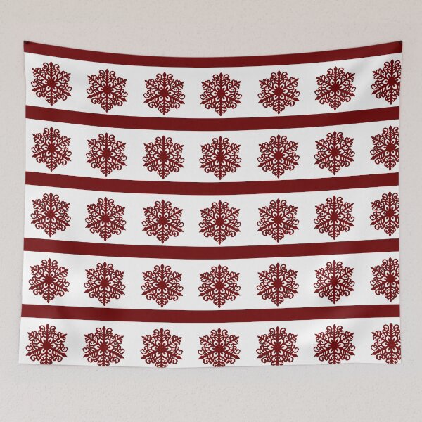 Item preview, Red Snowflake Christmas Pattern for: Blanket/Comforter/Shower Curtain/Scarf designed and sold by EcaDesign.