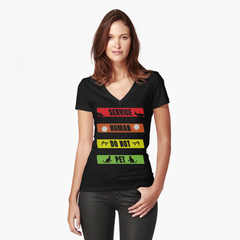 Item preview, Fitted V-Neck T-Shirt designed and sold by FridPix.